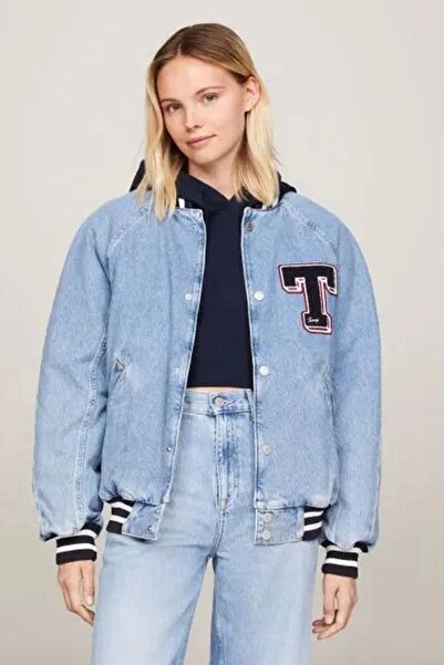Tommy Hilfiger جاكيت دينيم ليترمان CH7011 جاكيت دينيم نسائي DW0DW182021AB