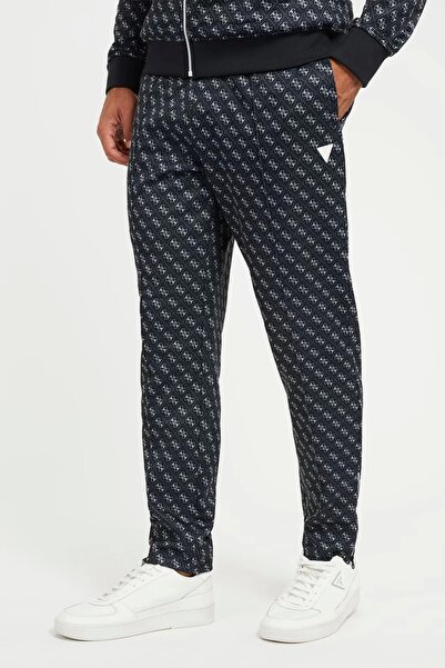 Guess Erkek Tamamı 4g Logolu Siyah Jogger Pantolon
