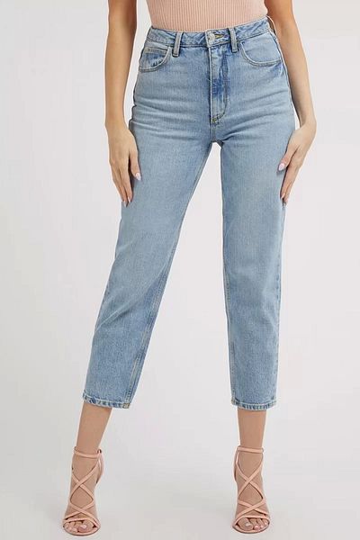Guess Mom Jean Blugi albaștri pentru femei W2ya21d4nh6-aulı