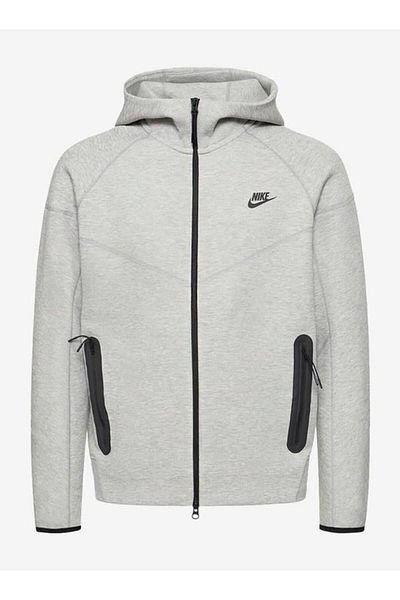 Nike Ανδρικό γκρι φούτερ - M Nk Tch Flc Fz Wr Hoodie, FB7921-063
