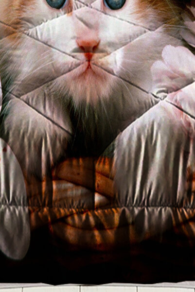 Else Dekor Двойно капитонирано одеяло с шарка "Котка в шапка" и калъфка за възглавница