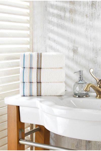 neşe home collection Lyric Σετ Πετσέτες Χεριών & Προσώπου 3 τεμαχίων Κρέμα 50x100