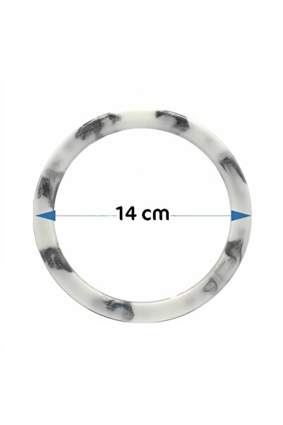 Ritzz Yuvarlak Akrilik Çanta Sapı 14CM Siyah Beyaz Kırçıllı