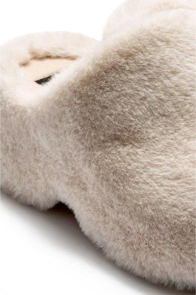 Twigy Lilo Plush Heeled Women's House Slippers Beige 36/40