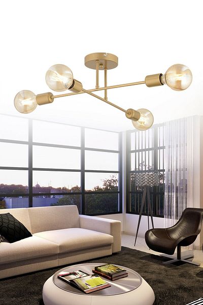 Lambadar Quadruple Acrobat Tower Model Plafonier Ceiling Mounted Octopus Chandelier