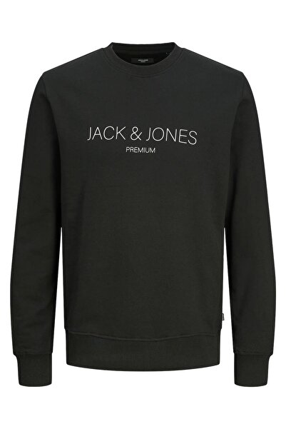 Jack & Jones JPRBLAJARED Черна тениска с кръгло деколте