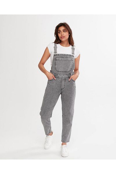 Asia Salopeta de blugi pentru gradinarit din denim cu bretele asiatice