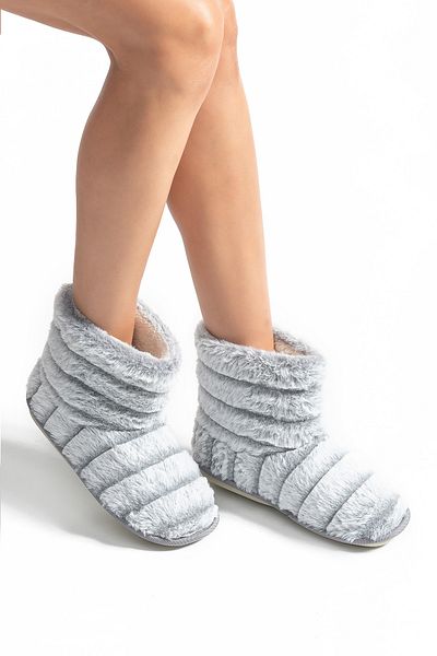 Twigy Emma Damen-Heimstiefel, Grau, 36/41