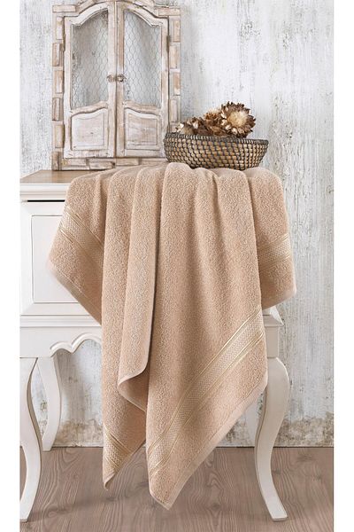 neşe home collection Ανοιξιάτικη Πετσέτα Μπάνιου Milk Coffee 90x150