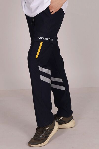 Pratik Medikal Lacivert Likralı Paramedik Pantolonu Unisex