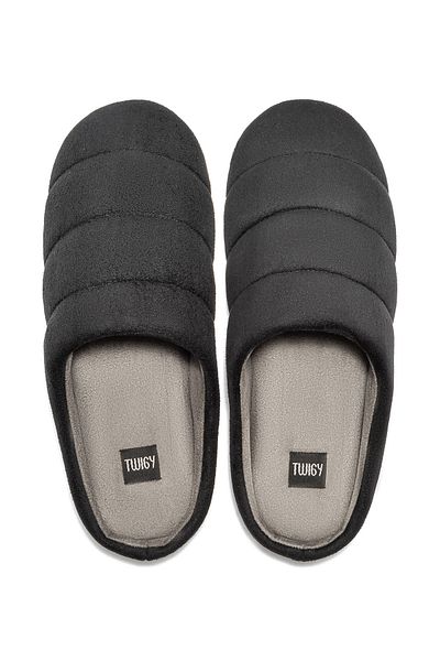 Twigy Ανδρικές μαύρες παντόφλες Smoked House Adamo - Quiet Sole, μέγεθος 41/46