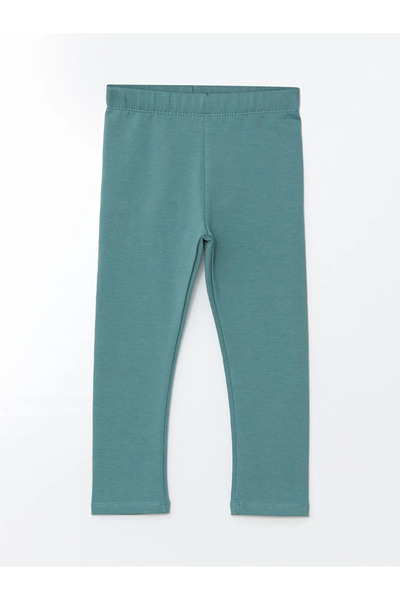 LC Waikiki Lcw Kids Ecru Girl's Sweatshirt and Tights - Crew Neck, Long Sleeve, Printed Set of 2