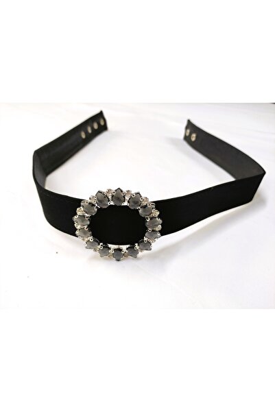 asillaksesuar taşlı kumaş kemer