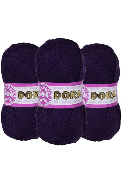 Ören Bayan Purple Knitting Dora Ören Yarn - 060 Σετ 3 τεμαχίων