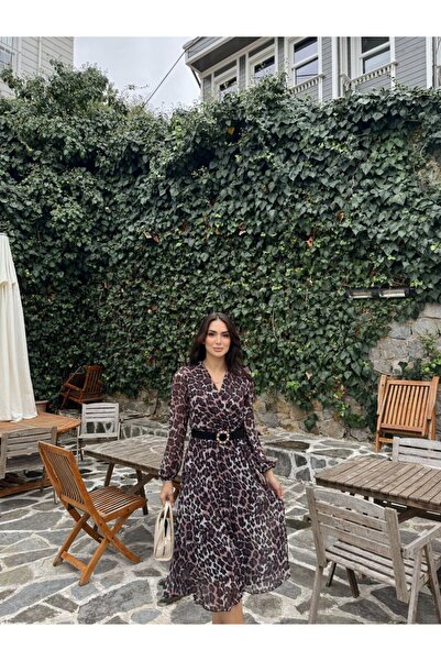 Sindimoda Pliseli Şifon Elbise 3073