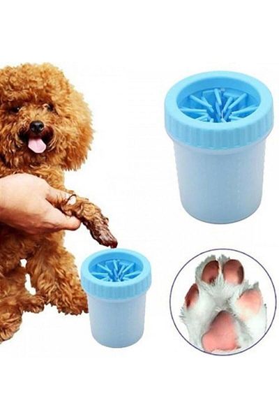 Busstier Paw Cleaner Bucket, Washable Practical Paw Cleaning Apparatus for Cats and Dogs (Small Size)