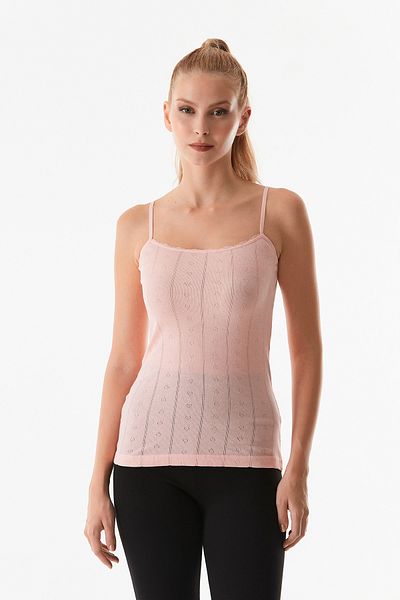 Fulla Moda Дантелена долна тениска с презрамки
