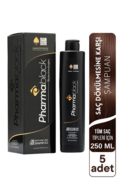 Pharmablack Saç Dökülmesine Karşı Şampuan Anagain Phtokertatin Bioitn, Zeytin Yaprağı At Kestanesi 250 ml 5adet