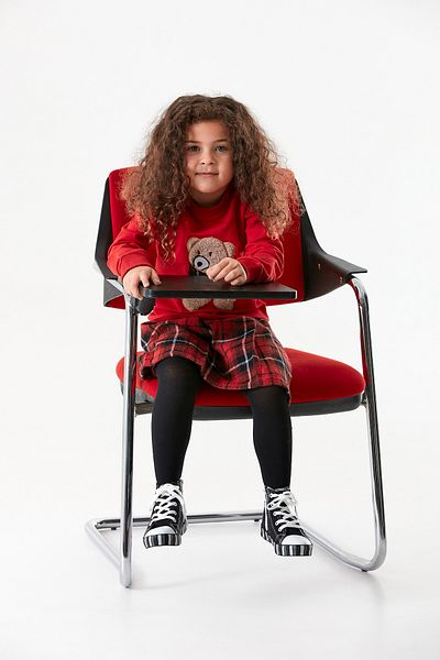 Fulla Moda Girl's Skirt Set with Shorts - Teddy Bear Printed