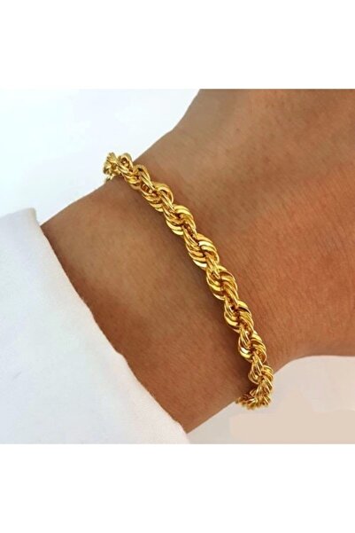 barış gold altın kaplama 22 Ayar Altın Kaplama Halat Zincir Bilekliği