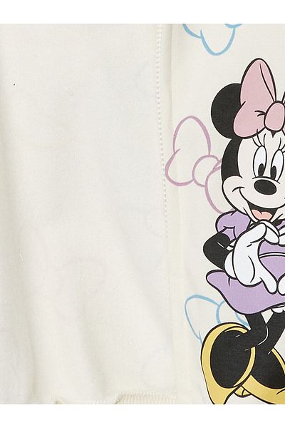 LC Waikiki Minnie Mouse Printed - Hooded Long Sleeve Girls Sweatshirt