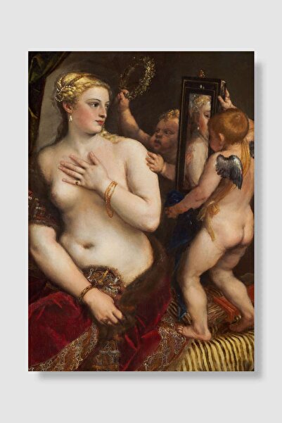 kubdekor Venus with a mirror Tizano Popart Poster Dekoratif Modern Sanatsal D...