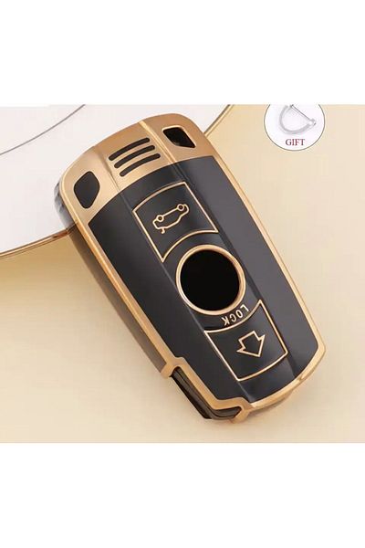 emii auto spare parts FOR BMW X1 X5 X6 Z4 E90 E60 E70 E87 3 5 6 series M3 M5 KEY CASE BLACK/GOLD