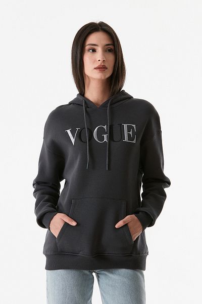 Fulla Moda Φούτερ καγκουρό με κέντημα με κουκούλα