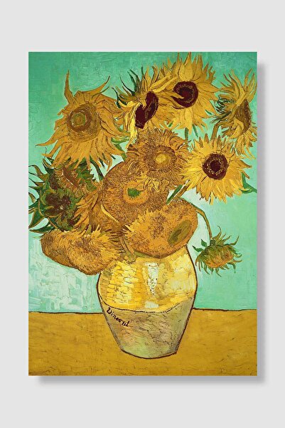 kubdekor Sunflowers Van Gogh Popart Poster Dekoratif Modern Sanatsal Duvar Po...