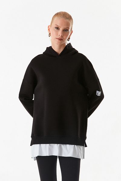 Fulla Moda Oversize Hooded Basic φούτερ