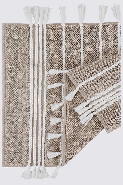 Ecocotton Χαλάκι μπάνιου Karnella Beige 100% οργανικό βαμβάκι 60 x 100 cm