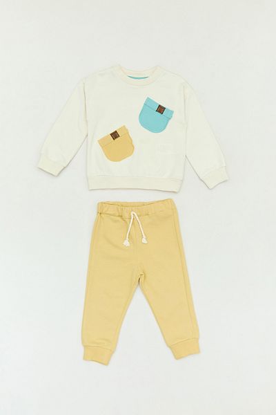 Fulla Moda Unisex Baby Jogger Set - Pocketed, Crew Neck