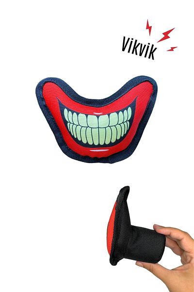 Havhav Halloween Themed Plush Joker Mouth Dog Toy Biting Dog Accessory