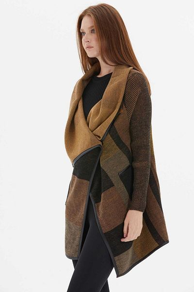 Two Mail Casual Cardigan - Piping Detailed, Black