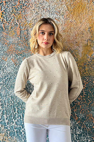 ModaPlaza Pulover de damă cu model cu pompon 5033