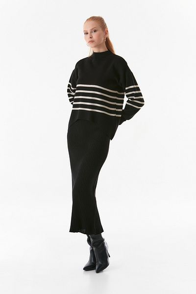 Fulla Moda Striped Basic Knitwear Set