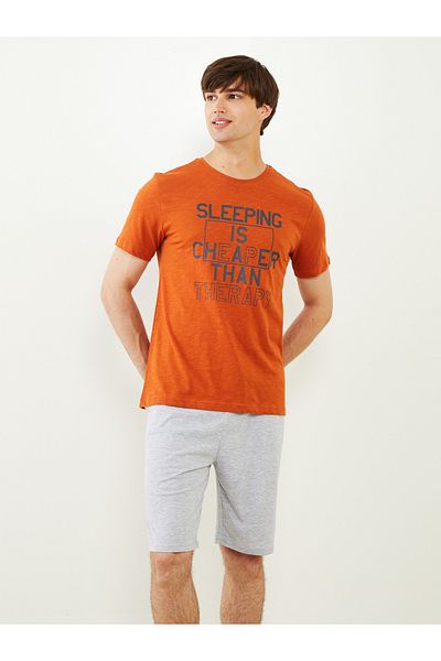 LC Waikiki Standard Fit Men's Pajama Set with Shorts