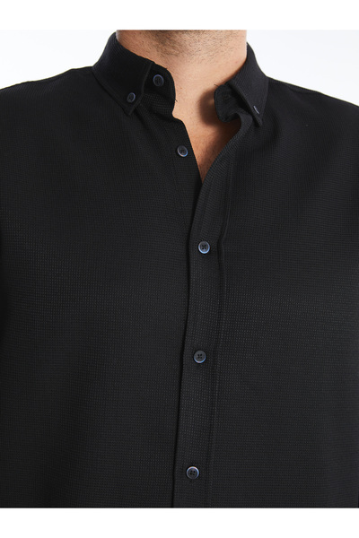 LC Waikiki Pánská košile Slim Fit s dlouhým rukávem Dobby