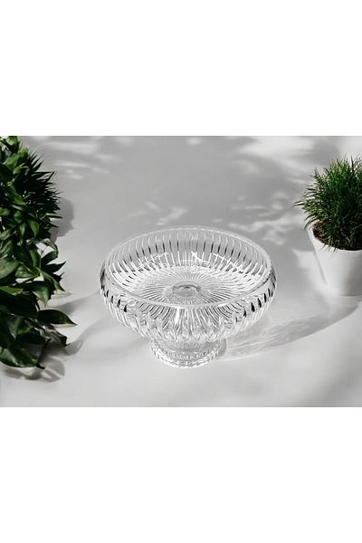 PAŞABAHÇE CAM Crystal Cut Standing Presentation Holder 28 cm