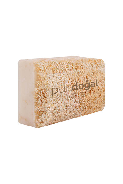 PÜR DOĞAL Pür Doğal 100 % natürliche Gesichts- und Körperseife aus Ziegenmilch mit Kürbisfasern – handgefertigt, 130 g