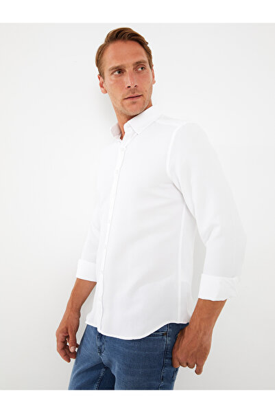 LC Waikiki Pánská košile Slim Fit s dlouhým rukávem Dobby