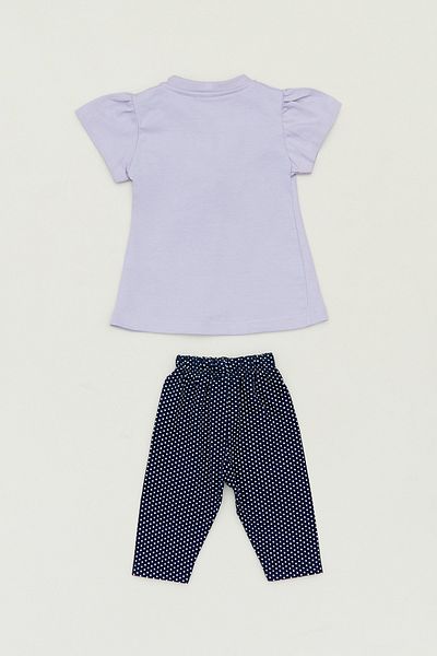 Fulla Moda Heart Polka Dot Printed Girl's Set