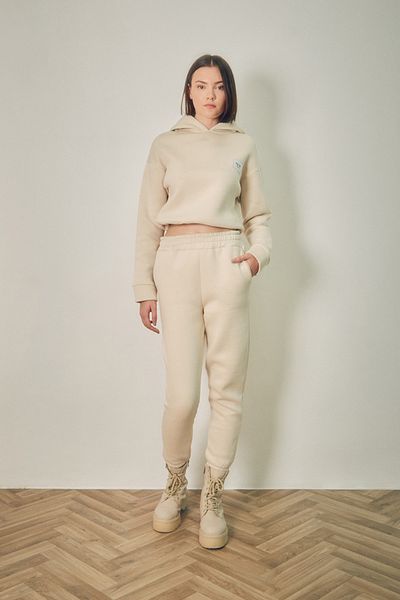 Fulla Moda Set de trening Jogger cu talie elastică - Brodat