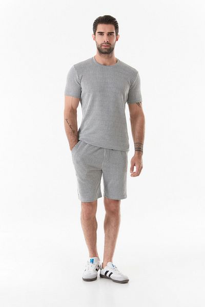 Fulla Moda Lace-up Ribbed Waist Shorts