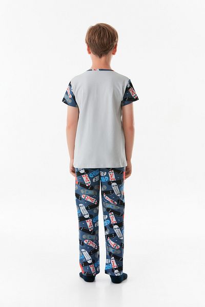 Fulla Moda Boy - Crew Neck Printed Pajama Set