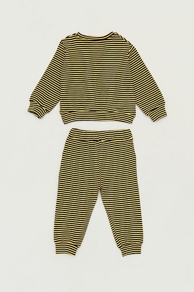 Fulla Moda Crew Neck Unisex Children's Striped Suit