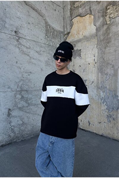 serline Parçalı 1994 Nakışlı Sweatshirt