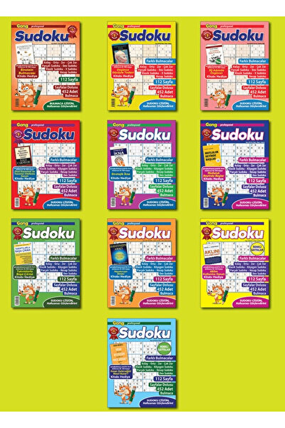 Maxi Yayıncılık Gong Sudoku 10’Lu Set / Kolektif / Maxi Yayıncılık / 97726874...