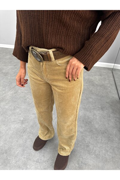 ESRAHELVACI Velvet Corduroy Straight Pants