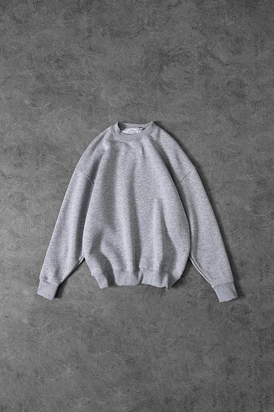 Slatra Ανδρικό φούτερ σε γκρι Basic Crew Neck Oversize